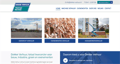 Desktop Screenshot of dekker-verhuur.nl